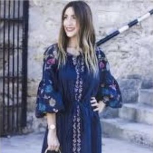 Zara Embroidery Blue Tunic